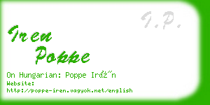 iren poppe business card